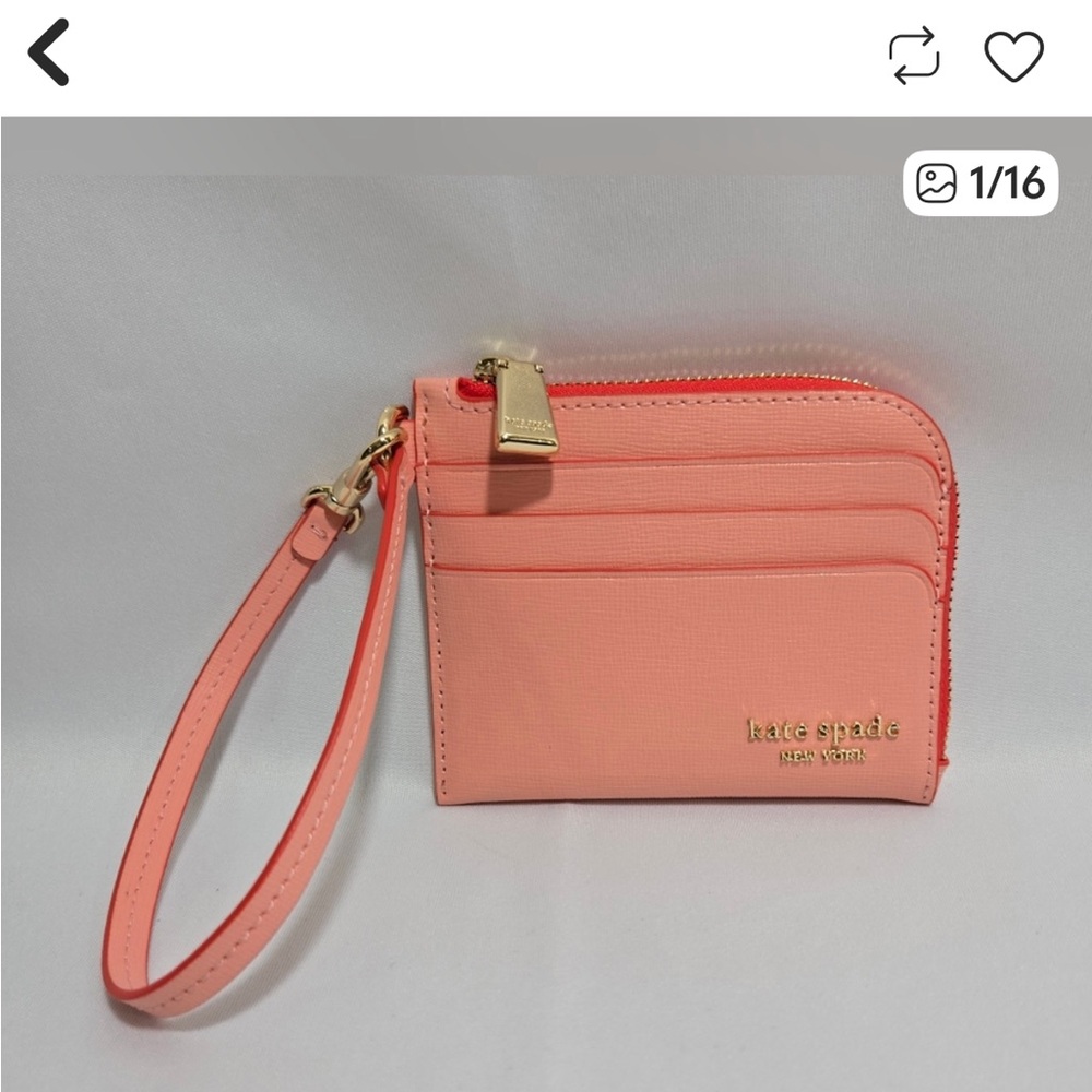 Kate Spade Devin Coin card Wristlet with Gold Accents